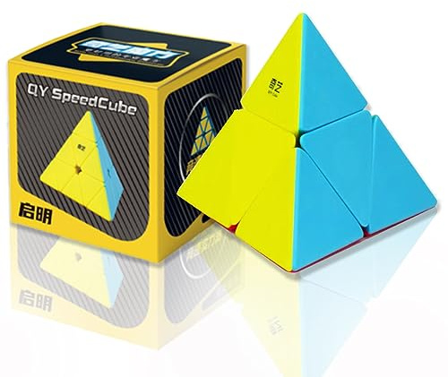 Pyramide Magic Puzzle Cubes，Pyramide Magic Cube Puzzle Magischer Würfel für Schneller und Präziser mit Lebendigen Farben