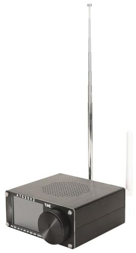 ASHATA Receptor de Radio de Banda Completa, Radio de Onda Corta de Onda Larga, Pantalla Táctil de Onda Corta FM LW MW SW SSB Receptor de Radio Portátil de Aleación de Aluminio
