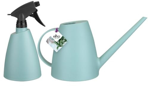 Elho Brussels Giesskanne und Sprühflasche - für Zimmerpflanzen - Pflanzenpflege - 100% Recycelter Kunststoff - Grün/Mint