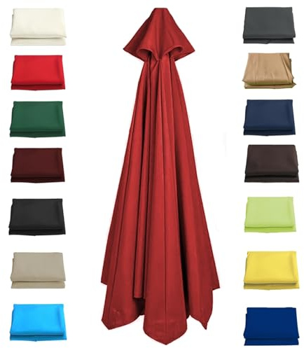 Rechange Toile De Parasol De Jardin 6/8 Baleines Auvent De Remplacement Pour Parasol Tissu De Rechange Pour Parapluie 2.0M/2.7M/3.0M, Housse De Rechange En Tissu Pour Parasol De Terrasse