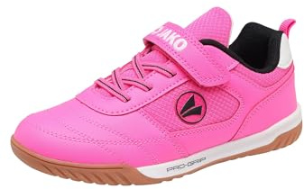 Jako Flickor J-sh Winger Ev hallsneakers, Neon rosa jet svart, 33 EU