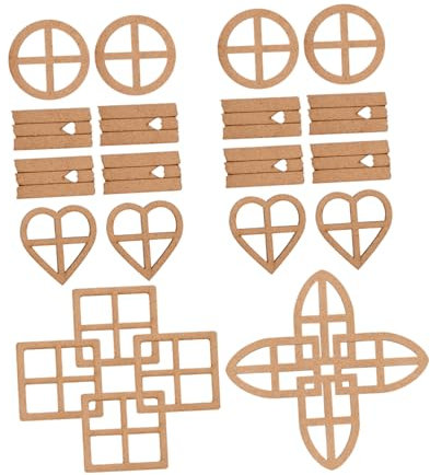 NUOBESTY 24stücke Unvollendete Hohle Holzscheiben Deko Holz Handwerk Scheiben Blank Holz Verzierungen Für Diy Bastelzubehör Naturmaterial Für Feste Und Geschenke