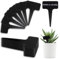KHJGDS Lot de 100 étiquettes pour plantes - 6 x 10 cm - En plastique résistant aux intempéries - Avec marqueur - Pour légumes, fleurs, plantes en pot, herbes - Noir