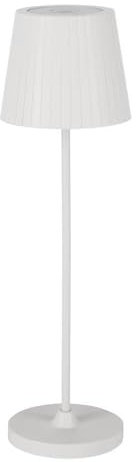 Eglo Cabozo Lámpara de mesa led para exteriores, lámpara de exterior táctil regulable, lámpara de mesa para uso exterior sin cable con puerto USB, plástico blanco, blanco cálido, IP44