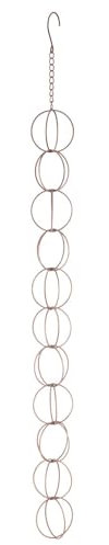 Cadena de lluvia de jardín, cadenas de recogida de agua de lluvia, cadenas de lluvia vintage ajustables, cadena decorativa de de lluvia, campanillas de metal para canalones, bajantes,