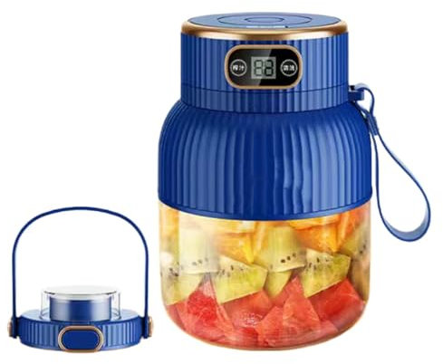 Rechargeable Juice Cup, Portable Smoothie Maker, Lightweight Juicer, Travel Blender Machine, Fresh Juice Maker, Juice Smoothie Mixer With Digital Display 600 ml for Shakes Smoothies