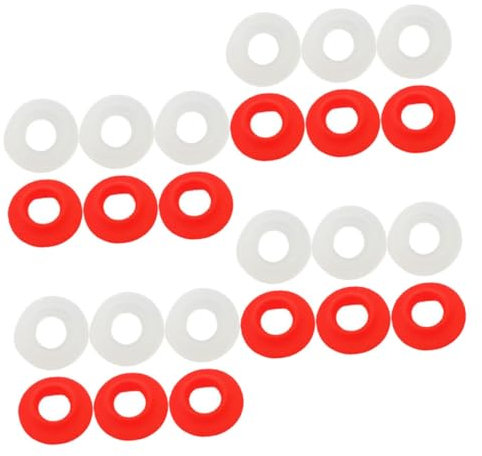 Garneck Swing Top Bottle Gaskets Beer Bottle Caps Gasket Replacement 24pcs Plastic Sealing Washers Red and White Half-Pack Set for Leak-Proof Sealing