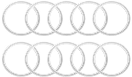 sourcing map 10Pcs Silicone Sanitary Gasket 3 Tri-Clover O-Ring Sealing Gasket Ring Washer Fits OD 90mm Sanitary Pipe Weld Ferrule, White