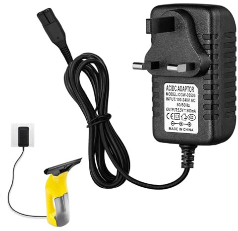 Charger for Karcher Window Vac Cleaners, for Karcher Window Cleaner Chargering, Charger for Karcher WV2 WV1 WV5 WV50 WV50 PLUS WV55 WV60 WV70, for Karcher Windows Vacuum Cleaner Charging
