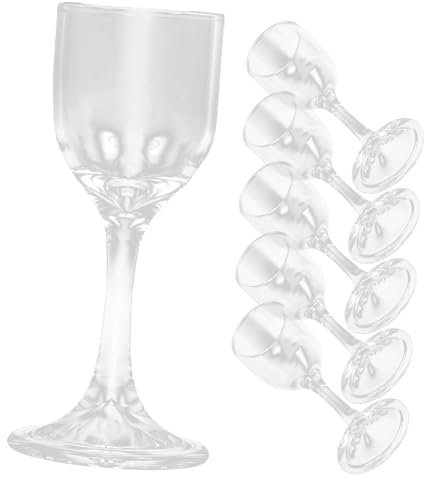 Hoement 6piezas Copas De Vino Pequeñas De Vidrio Transparente Multifunción Para y Bodas