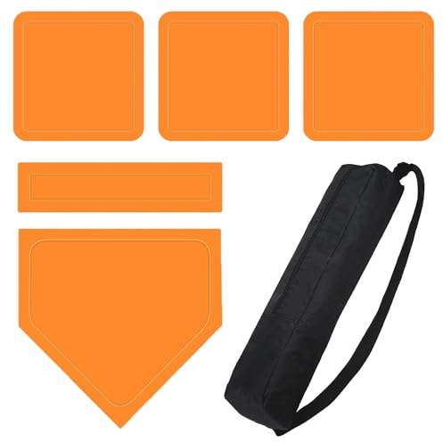 Set mit 5 Baseball-Basis aus, 41 x 29 x 20 cm, mit und Oxford-Tasche, Trainingsausrüstung, Outdoor, Garten, Park für Erwachsene, Wasser- und schlammbeständig, Gewicht 350 g