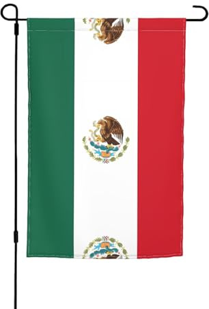 Drapeau du Mexique décoratif de jardin 30,5 x 45,7 cm, anti-plis et anti-décoloration, convient pour jardin, jardin, pelouse, balcon