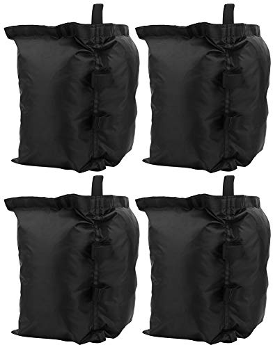 HERCHR 4 Pack Heavy Duty Tent Sandbags, Oxford Cloth Weighted Anchor Bags for Canopy, Gazebo, Patio Umbrella, Sunshade Outdoor Leakproof Sand Bag Set for Camping and Events