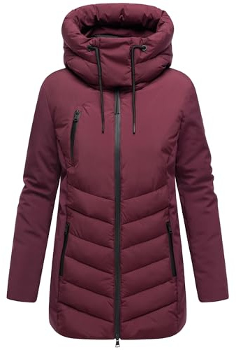 MARIKOO Damen warme Winterjacke mit verstellbarer Kapuze und Brusttasche Tivaa XVI XS-3XL