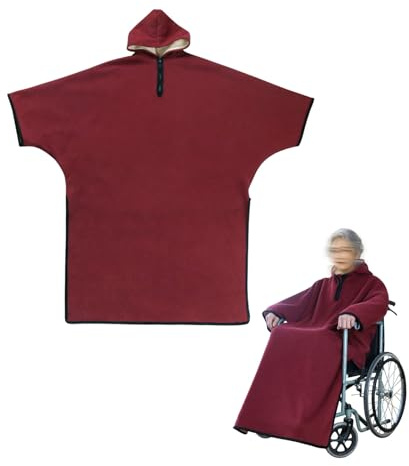 Buhelyc Rollstuhl Mantel Winddicht Bleiben Sie drinnen und draußen warm Dicke, warme Decke Für Senioren im Rollstuhl