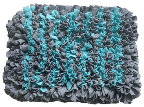TOBBOMEY Fütterungstrainingsmatte für Hunde in Blau aus Stoff mit Kreativem Design zur Druckentlastung und Leichter Reinigung für Stressfreies Füttern