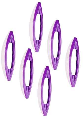 UKCOCO Nail Waxing Tool and Abs Polishing Brush 6pcs Set Purple Sheep Leather Buffers Professional DIY Manicure Nail Care Accessories for Home and Salon Use