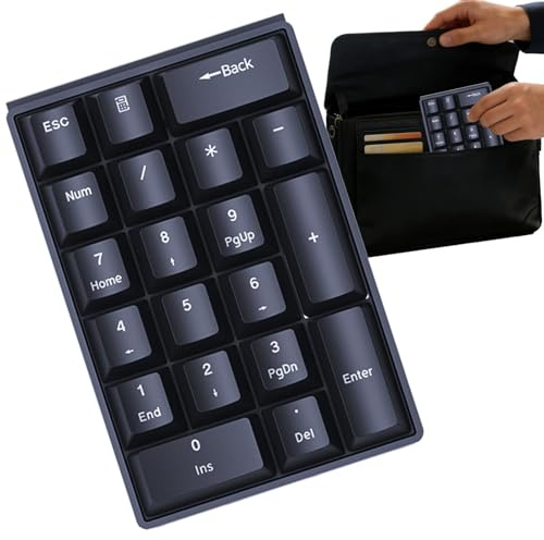 Tastiera meccanica esterna – Pad in silicone ABS | Tastierino numerico cablato da 4,65 pollici Plug and Play per PC portatili Programmatori desktop Contabili Analisti Contabili | Immissione rapida e p