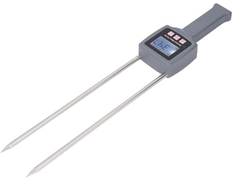 Pwshymi Medidor de Humedad de Heno Portátil de Alta Precisión Probador de Pantalla Retroiluminada para Pasto Forraje de Paja de Cereales para Uso Práctico 18 X 2,95 X 1,3 Pulgadas