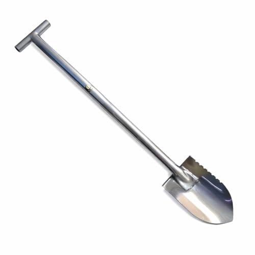 EMPOTEC Pala BLACK ADA Sodbuster in Acciaio Inossidabile, Attrezzo da Scavo per Metal Detector, Cerca Metalli Oro Argento, Vanga per Terreni Duri e Giardino, Lunghezza 82 cm