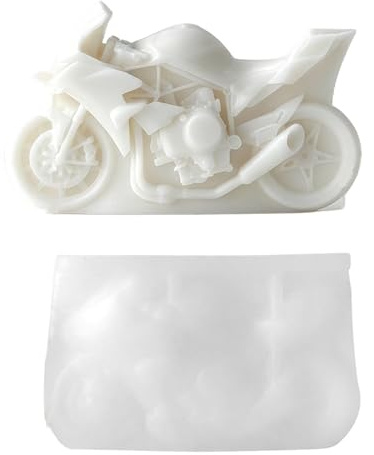Moldes De Silicona Para Velas | Moto 3D Antiaderente Con Desmoldeo Fácil,Moldes flexibles para hacer jabón,Hacer Velas, Yeso, Resina, Hormigón, Manualidades Y Decoración De Mesa