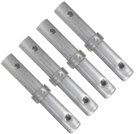 GALPADA 4 Pezzi Perni per Impalcature in Acciaio Argento, Accessori per Ponteggi Mobili, Connessione Sicura e Stabile per Ambienti di Costruzione