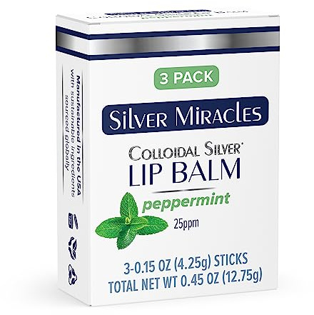 Silver Miracles - Colloidal Silver Lip Balm - TUBE - 3 Pack