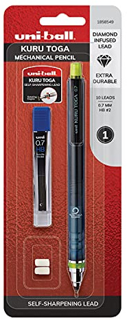 uniball Kuru Toga Mechanical Pencil Starter Kit, 0.7mm HB#2, 1 Pack