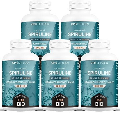 Spiruline Bio 500 mg - 2500 Comprimés
