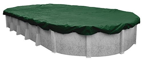 Pool Mate 371625-4-PM Oval Above-Ground Swimming Pool Winter Cover, 16' by 25', Forest Green