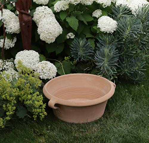 Céramique crète | Bol méditerranéen en terre cuite | 50 cm | antigel et fait main | céramiques de haute qualité pour le jardin / terrasse, balcon