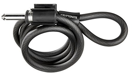Kryptonite Kabel Plug In 10 X 1200 MM-Schloss am Rahmen Ring Lock Vorhängeschloss (Spirale)/Plug in Cable 10 x 1200 mm Extension for Frame Ring Lock (Spiral Locks), Schwarz