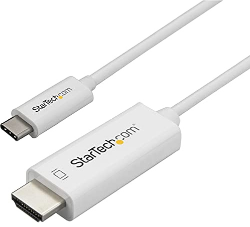 StarTech.com 1m USB-C auf HDMI Kabel - Monitorkabel - 4K bei 60Hz - USB Typ C zu HDMI Kabel - Weiß