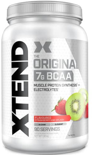 XTEND Original - BCAA-Pulver - Erdbeer-Kiwi | Ergänzungsmittel mit verzweigtkettigen Aminosäuren | 7 g BCAA + Elektrolyte für Regeneration & Hydration | 90 Portionen