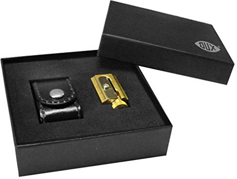 DUX DX4322-01 Bleistiftspitzer, verstellbar, Messing, mit Geschenketui