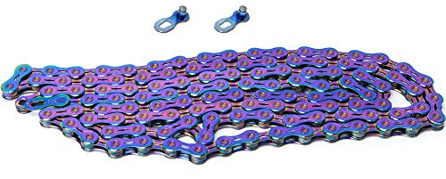 Fahrradkette, Stahl Bunte Fahrradkette 9 10 11 12-Gang-Fahrrad Lieferkette mit variabler Geschwindigkeit Zubehör für Mountain Road-Fahrräder(10 Speed)