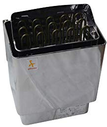 Stufa per sauna 9 kW in acciaio inox.