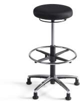 Arbeitsdrehhocker Hocker Arbeitsstuhl Büro Drehstuhl 570-830 x 430 x 430 mm Alu Fußkreuz