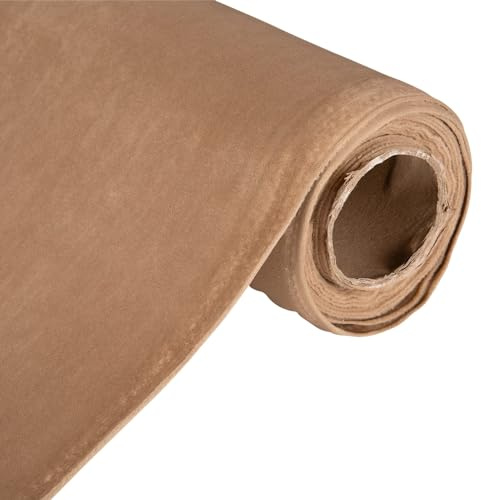 Tela de terciopelo beige suave – 150 cm 60 pulgadas de ancho material de tapicería de felpa para cortinas, persianas, fundas de silla, cojines, prendas y muebles suaves – terciopelo galleta por metro