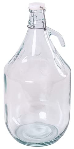 Botellas de hierro de 5 l, globo de fermentación, globo de vino, cierre de clip, botella de vino (1)