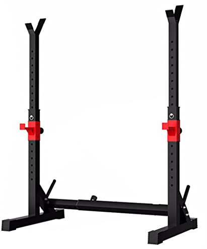 Squat rack Kniebeugenständer Metall-Kniebeugenständer, Langhantelständer, Bankdrücken, Fitnessgeräte, multifunktionale Haushalts-Kniebeugenstütze, Krafttraining