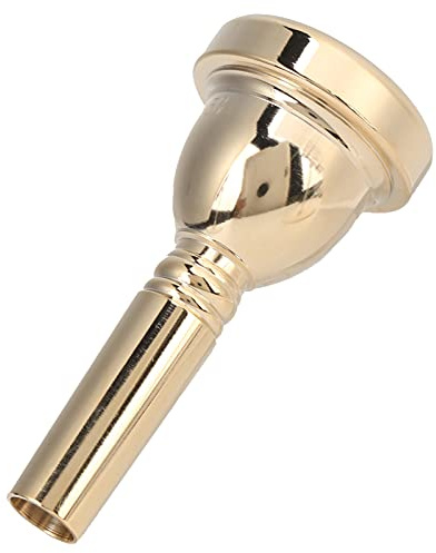 Trombone Mouthpiece, Large Shank, Gold Tenor Trombone Mouthpiece Trombone Mute mouthpiece Tuba Mouthpiece with Silver‑Plated Layer for Amateurs & Professionals