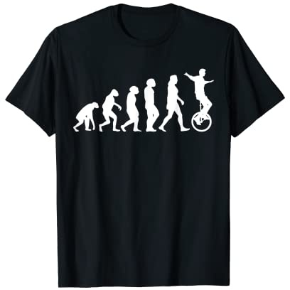 Einrad Evolution | Lustiges Einrad Einrad Einrad T-Shirt