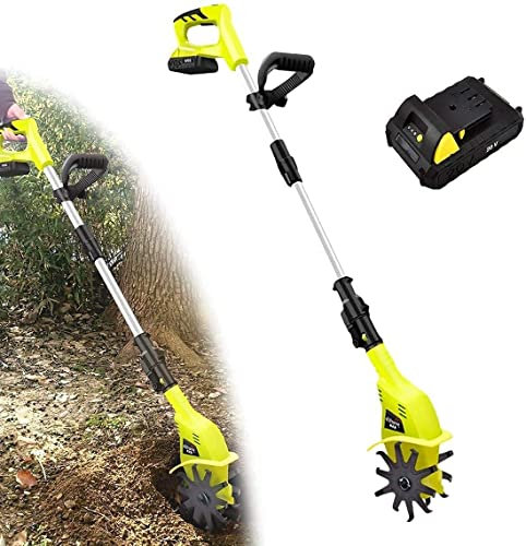 TIST Cultivateurs électriques sans Fil, légers, 60 Min de Travail, motoculteurs sans Fil de Jardin 20 V avec Batterie au Lithium 4 Ah et Chargeur Rapide