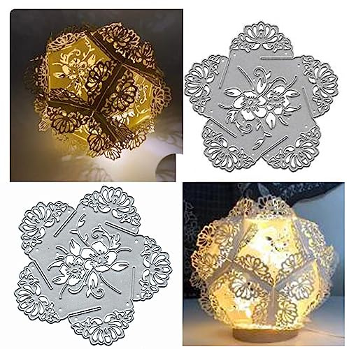 3D-Papierkugel-Laterne, leuchtende Metall-Stanzformen, Frohe Weihnachten, Schneeflocke, Geschenk, Stanzschablonen für DIY, Scrapbooking, Album, dekorative Prägepapier-Stanzformen, Kartenherstellung