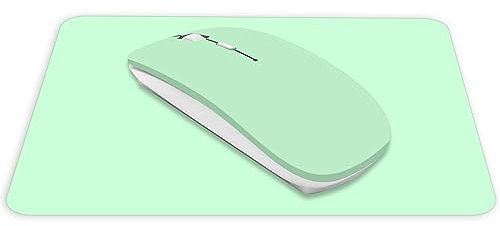 aichiw Ratón Inalámbrico Bluetooth con Alfombrilla de Ratón, Ajuste de dpi de 3 Velocidades, Ligero y Portátil, Compatible con Portátil/iPad/iPhone/Mac/PC, Requiere Pila AA (No Incluida)(Verde)