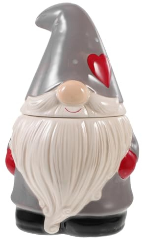 BESTonZON Scatole Per Biscotti Di Natale Zuccheriera Dello Barattolo Di Biscotti Babbo Natale Barattolo Caramelle Portatile Zuccheriera Ceramica Domestico Decorazioni