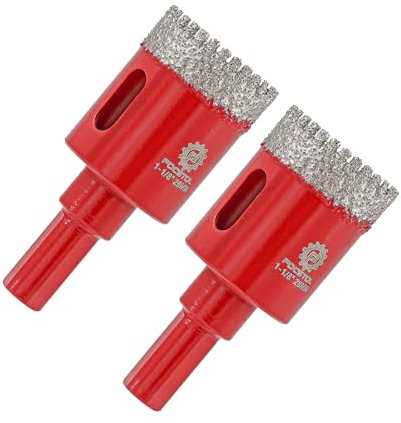 Punte per Trapano Diamantate 28mm - FOCSTOL 2 pezzi Sega a Tazza Diamantata con Gambo a Triangolo per Porcellanato Ceramica Marmo Granito