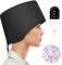 SPTHTHHPY Hair Steamer Cap,10 Temperature Settings 3 Timing Drying Cap Hair Steamer,Heating Cap,Hair Care Hat for Home Hair Spa-UK 3-pin Plug
