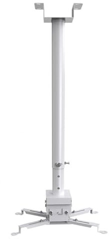 ELzEy TV Mount Stands Adjustable Ceiling Projector Bracket， Ceiling Multifunctional Extended Adjustable Telescopic Fixed Hanging Hanger Wall Brackets (Color : White, Size : 1-2M)